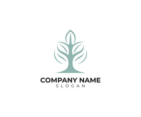Tree logo design vector template. Tree icon illustration