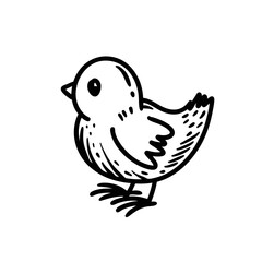An Adorable and Charming HandDrawn Bird Illustration Perfect for All Creative Projects
