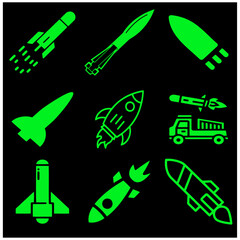War Missile Vector Set 1
