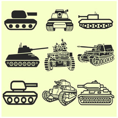 War Tanker Vector Set