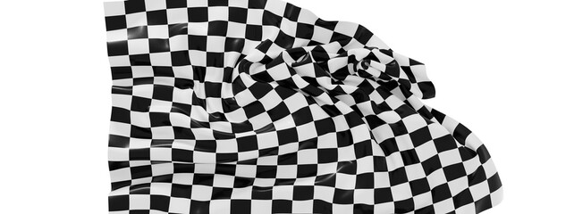 High-resolution image of a black and white checkered flag, perfect for racing themes.