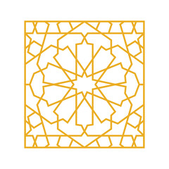 Islamic seamless pattern oriental vector illustration. Arabic geometric ornament for background