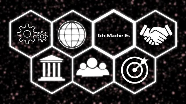 A I Do It "Ich Mache Es" button in German on a futuristic ,Blue wave digital data flow. Seamless loop technology network background concept .