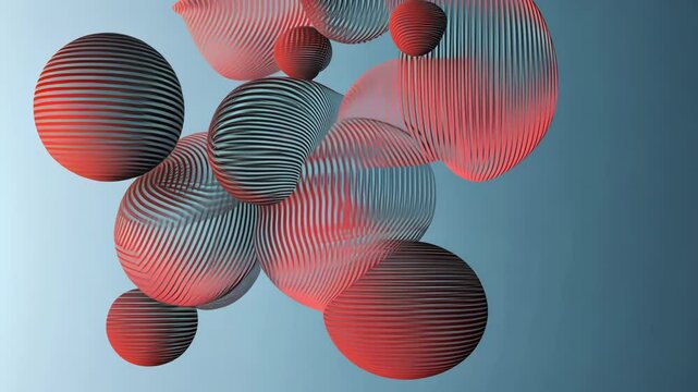 Colorful Spring Sphere Toy Pattern Vector Illustration