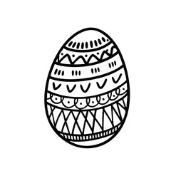 This is an intricate Decorative HandDrawn Easter Egg adorned with beautiful patterns