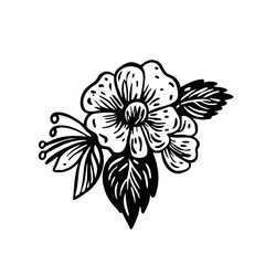 A Beautiful Hand-Drawn Decorative Flower Illustration for Various Creative Design Projects