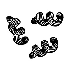 hand-drawn Italian pasta design