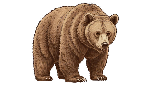 Isolated Brown Bear