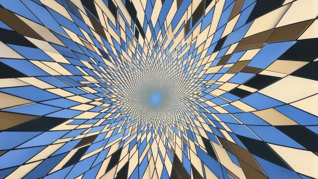 Psychedelic Floral Mandala Pattern Vector Art Design in Green and Blue