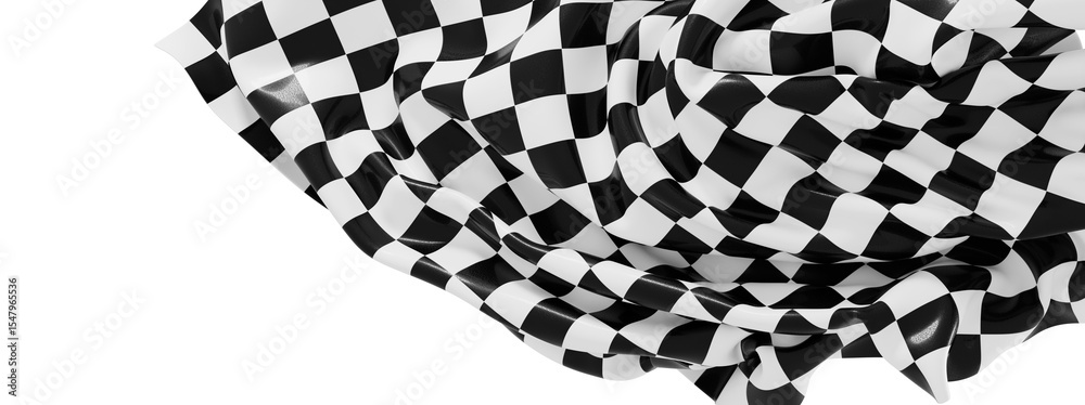 Poster high-quality image of a checkered flag, perfect for racing or sports themes. use it for websites or 