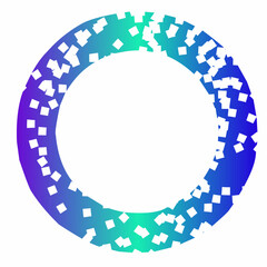 Naklejka premium Futuristic Tech Circle Frame Design