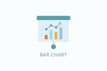 Bar Chart Icon Or Logo Isolated Illustration