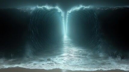 Ocean Waves Parting, Path of Light