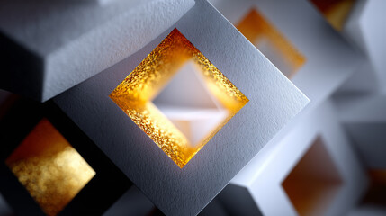 Dynamic Dimensions Interlocking Abstract Shapes