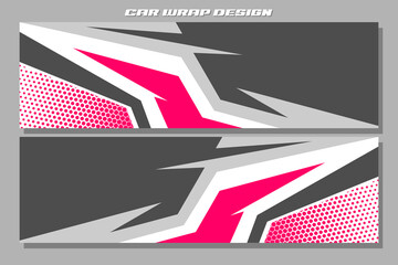 Car wrap design vector. Graphic abstract stripe racing background kit designs for wrap vehicle race car rally adventure and livery