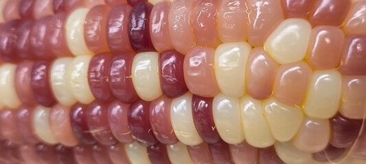 Purple and yellow corn seeds for background