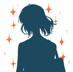 前向きな女性　社会人　夏