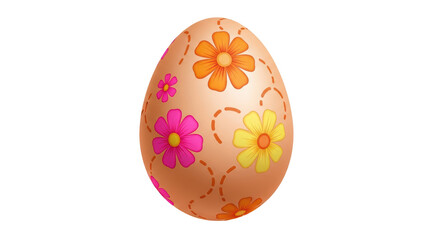 Isolated Decorated Easter Egg Spring