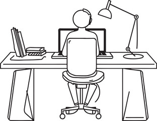 People working at desks on laptops in an office setting