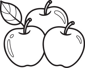 Red apple fruit food vector illustration with green leaf symbol of fresh healthy diet