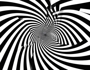Abstract Black And White Spiral Pattern