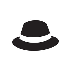 Classic Fedora Hat Icon Versatile Vector Graphic for Design Projects