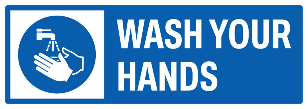mandatory safety signs v2 uppercase text_wash your hands landscape size 1/2 a4,a3,a2,a1	
