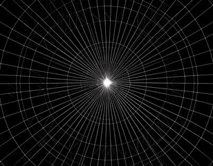 Fototapeta premium Abstract Radial Geometric Pattern With Central Light