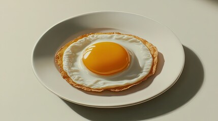 Fried egg on a plate