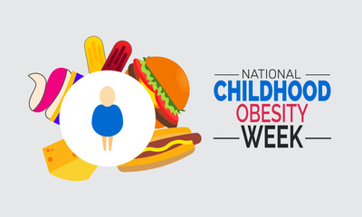National Childhood Obesity Week  background illustration. Holiday concept. Utilize for background, banner, placard, card, and poster design template with  professional  illustraion design 




