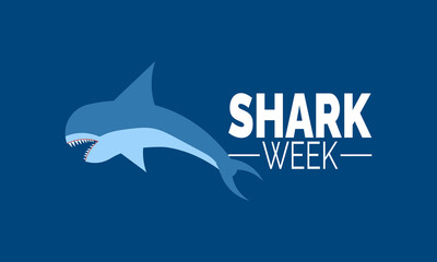 July is Shark Week  background illustration. Holiday concept. Utilize for background, banner, placard, card, and poster design template with  professional  illustraion design 




