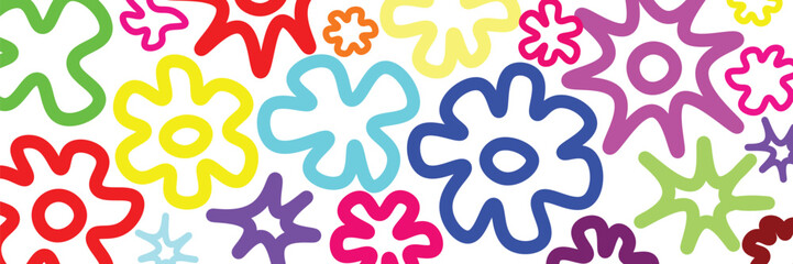 Doodle fun kid backgrounds. Childish cool geometric design useful for fabric
