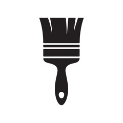 Black color paint brush icon. Brush icon symbol. Vector illustration eps 10