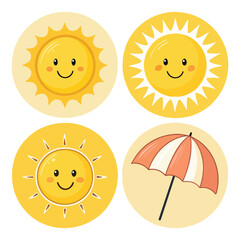 set of sun icons