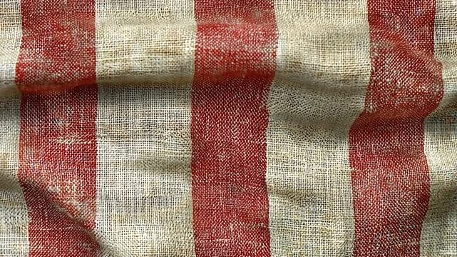 close up of striped fabric from dutch market vendor attire video