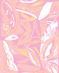 Modern colorful tropical floral pattern. Cute botanical abstract contemporary seamless pattern. Hand drawn unique print.