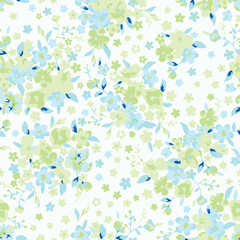 botanical floral, vector, seamless pattern , herbs and leaves ,big set, background with flowers