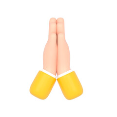 3D Render of Praying Hands  A Symbol of Hope, Faith, and Gratitude