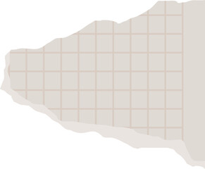 Fragment of graph paper with a torn edge