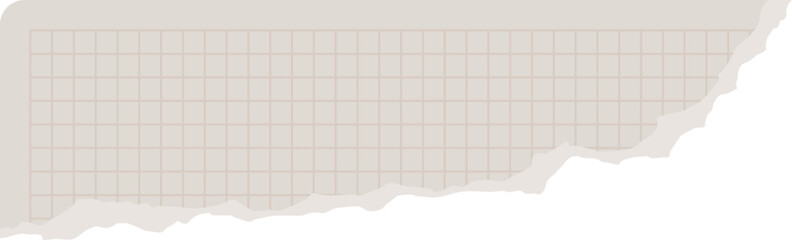 Ripped edge of graph paper