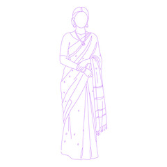 a woman wearing a traditional Indian sari