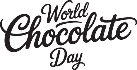 world chocolate day typography