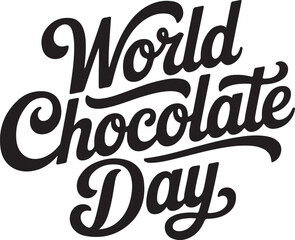 world chocolate day typography