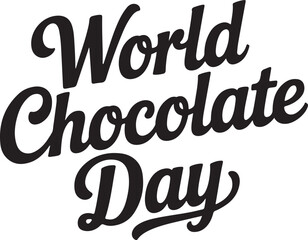 world chocolate day typography