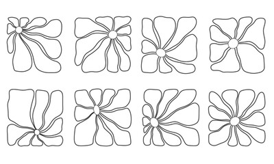 Black and White Matisse Style Flowers