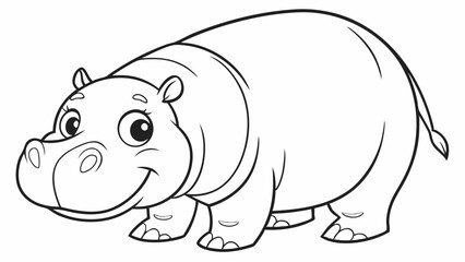 "Cute Funny Hippo Clipart"
