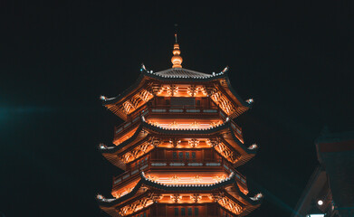 PIK Pancoran, Pagoda Temple at Chinatown North Jakarta, Indonesia