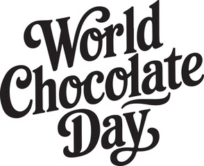 world chocolate day typography