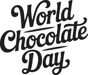 world chocolate day typography