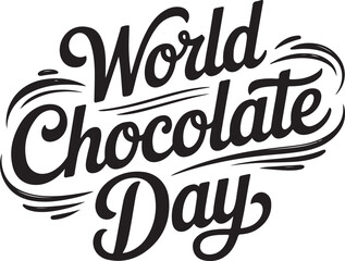world chocolate day typography